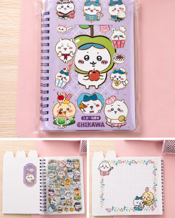 Purple Chiikawa sticker notebook journal planner
